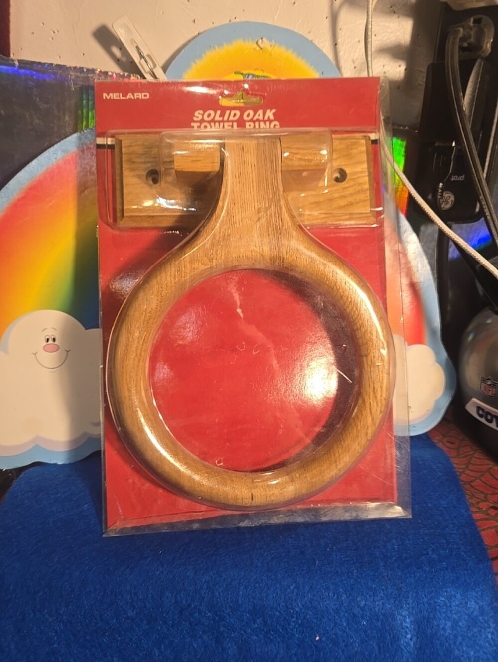 052326 Vintage Brand New Solid Oak Wooden Bathroom Towel Ring Wall Holder | Hone